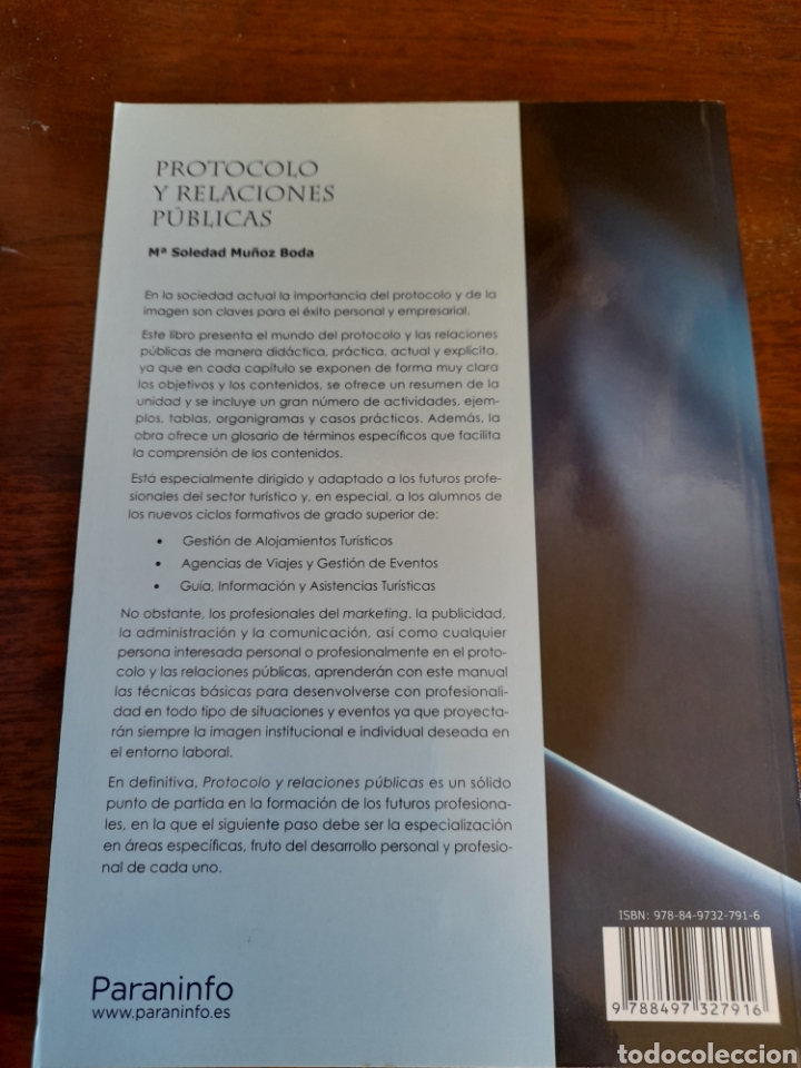 Libros: Protocolo y relaciones p&uacute;blicas. M. SOLEDAD MU&Ntilde;OZ BODA - Foto 2