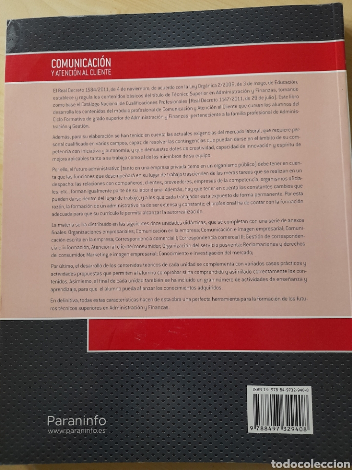 Libros: Comunicaci&oacute;n y atenci&oacute;n al cliente. Administraci&oacute;n y finanzas - Foto 2