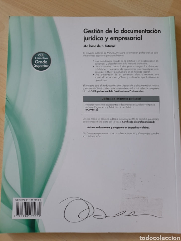 Libros: Gesti&oacute;n de la documentaci&oacute;n jur&iacute;dica y empresarial. - Foto 2