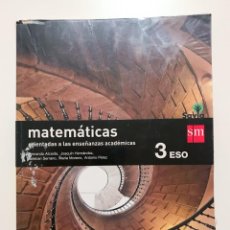 Libros: MATEMATICAS - 3º ESO - SM SAVIA. Lote 361033825