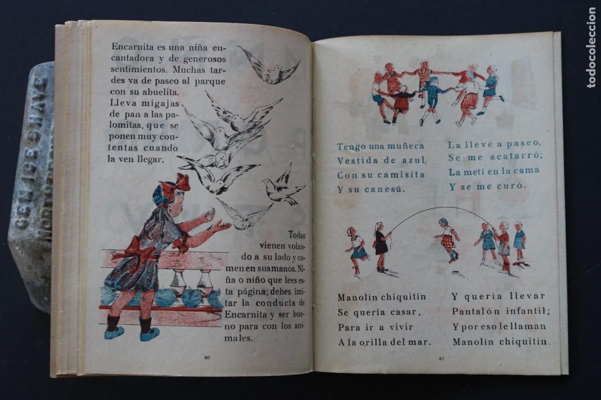 Libros: AMANECER - LIBRO ESCOLAR PARA APRENDER A LEER - 1&ordf; PARTE - ED. STUDIUM - 1&ordf; EDICI&Oacute;N 1941 - Foto 6