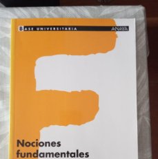 Libros: NOCIONES FUNDAMENTALES DE TERMODINÁMICA. BASE UNIVERSITARIA ANAYA. INICIACIÓN A LA FÍSICA SUPERIOR. Lote 374527374