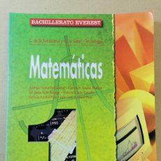 Libros: MATEMÁTICAS 1º BACHILLERATO CIENCIAS Y TECNOLOGIA. BACHILLERATO EVEREST. 1999