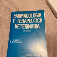 Libros: FARMACOLOGIA Y TERAPEURICA VETERINARIA
