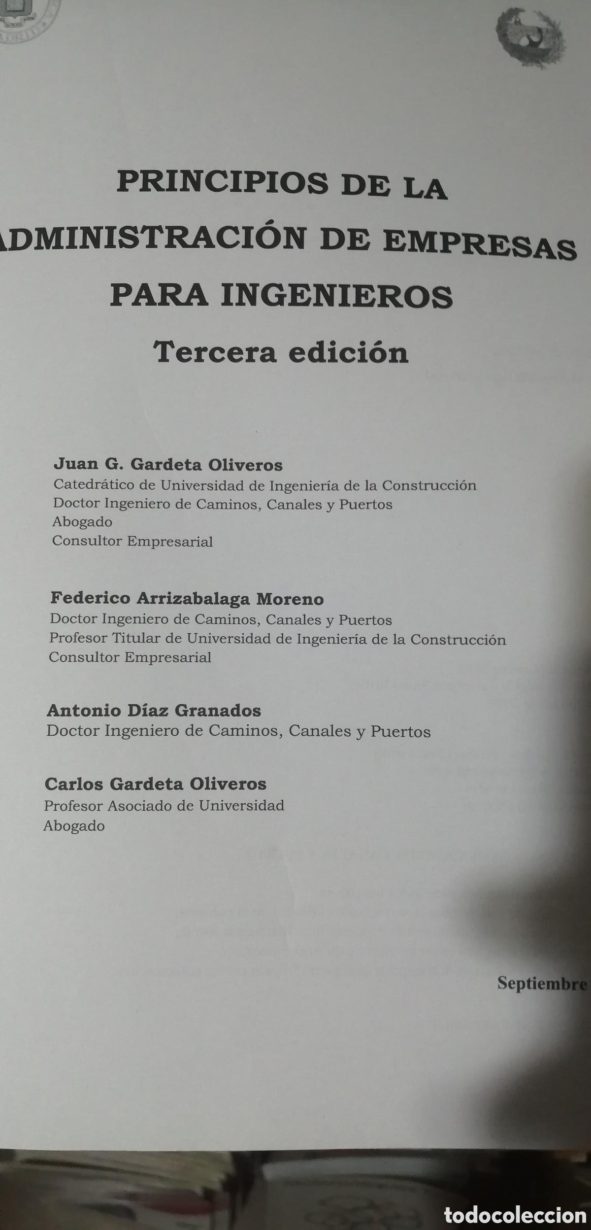 Libros: Principios de administraci&oacute;n de empresas para ingenieros ETS - Foto 4