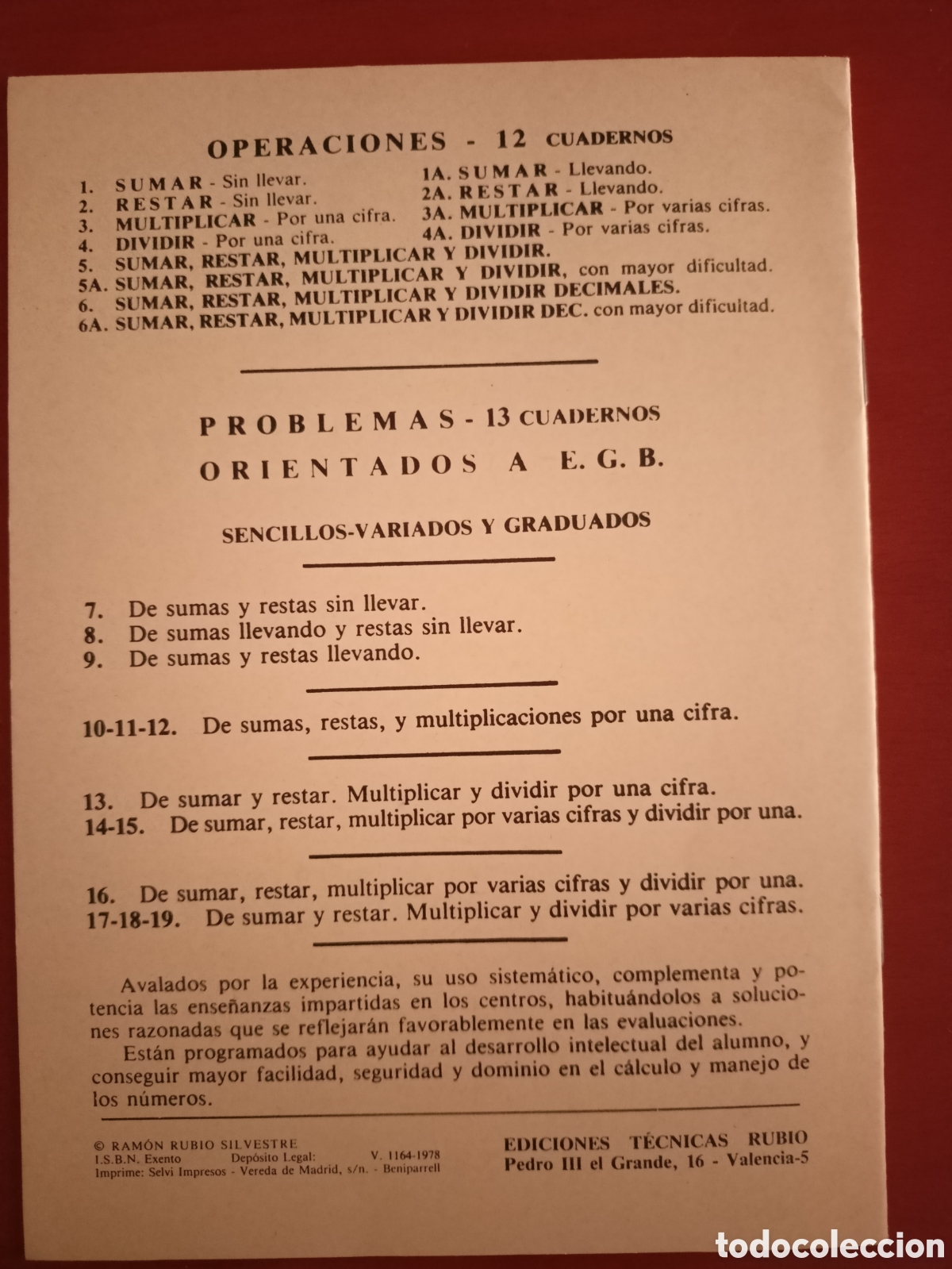 Libros: Lote de 2 problemas Rubio n13. Nuevo 1978 - Foto 2
