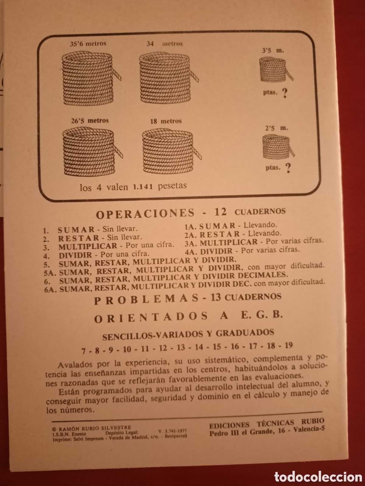 Libros: Lote de 2 problemas Rubio n6A. Nuevo 1977 - Foto 2