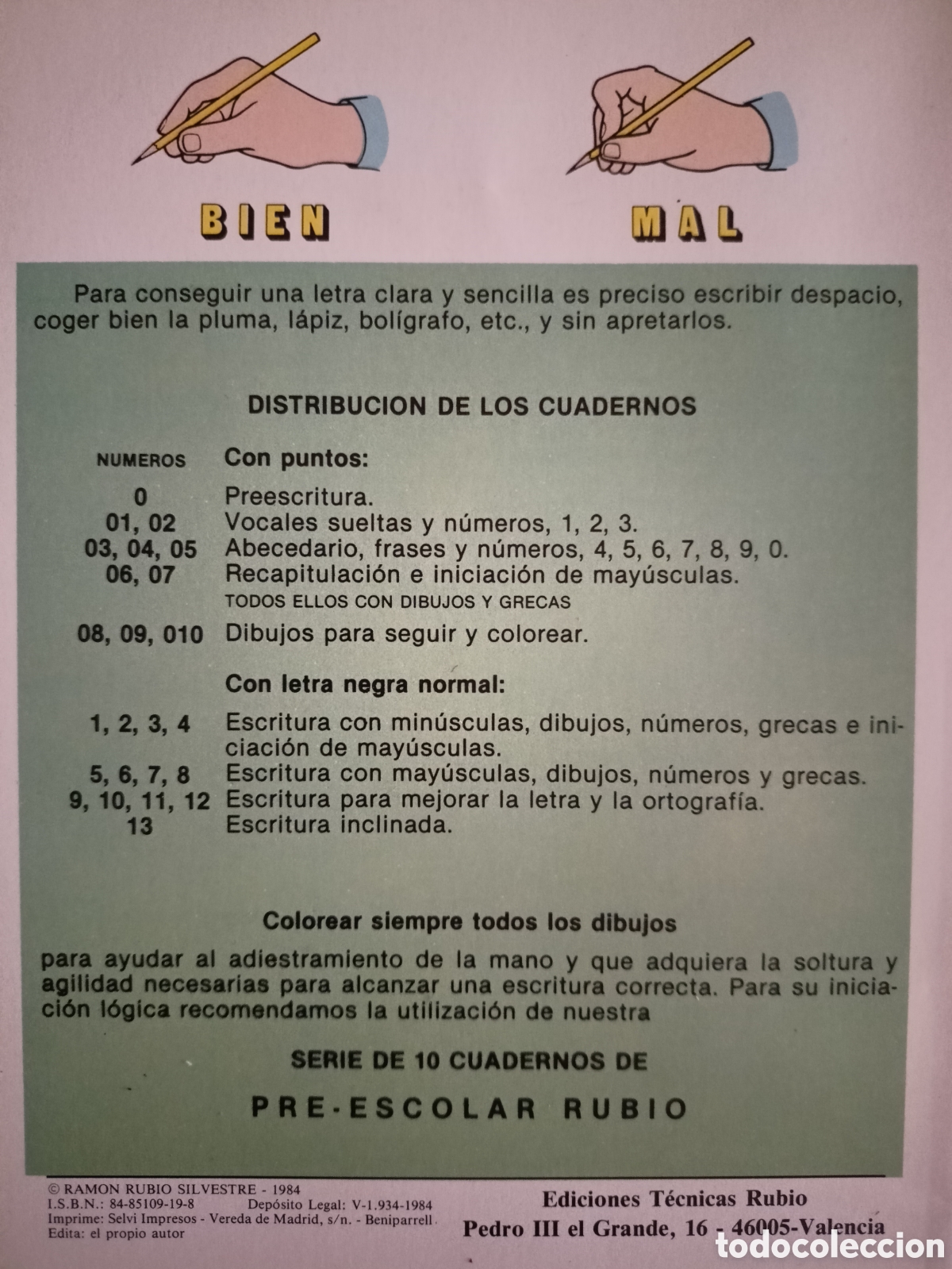 Libros: Rubio. Escritura n 3. Nuevo 1984 - Foto 3