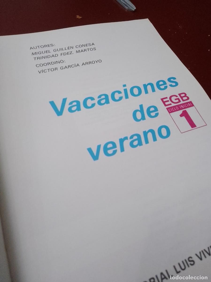 Libros: Vacaciones de verano EGB 1982 nuevo,unico - Foto 3