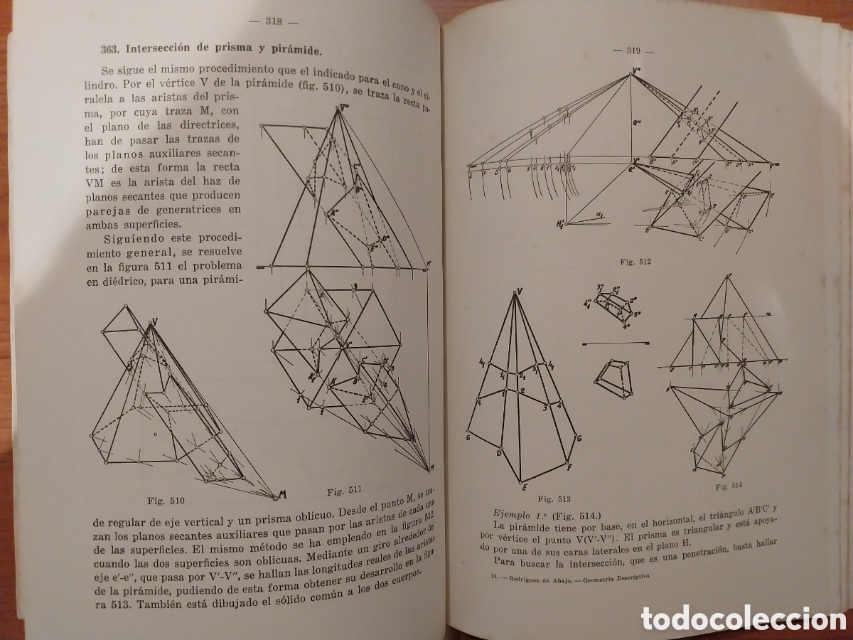 Libros: 1964-Libro &rdquo;Geometria Descriptiva&rdquo; Sistema Diedrico - Foto 8