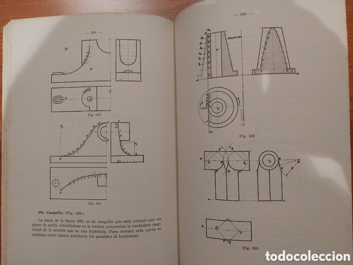 Libros: 1964-Libro &rdquo;Geometria Descriptiva&rdquo; Sistema Diedrico - Foto 9