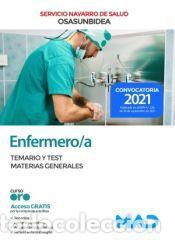 Libros: Enfermero/a. Materias generales temario y test. Servicio Navarro de Salud (Osasunbidea) - Ed. MAD