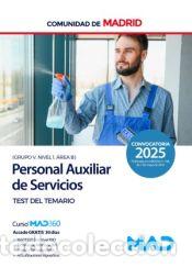 Libros: Personal Auxiliar de Servicios (Grupo V, Nivel 1, &Aacute;rea B). Test. Comunidad Aut&oacute;noma de Madrid - Ed.
