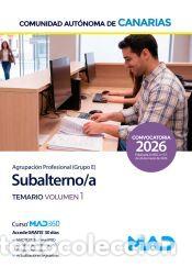Libros: Agrupaci&oacute;n Profesional de Subalternos (Grupo E). Temario volumen 1. Comunidad Aut&oacute;noma de Canarias