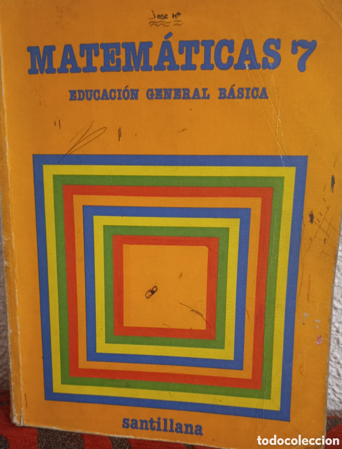 Libros: Libro de texto antiguo &rdquo;Matem&aacute;ticas 7&rdquo; (Santillana, EGB)