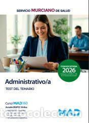 Livres: Administrativo/a. Test del temario. Servicio Murciano de Salud (SMS) - Ed. MAD