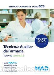 Libros: T&eacute;cnico/a Auxiliar de Farmacia. Temario volumen 2. Servicio Canario de Salud - Ed. MAD