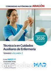 Libros: T&eacute;cnico/a en Cuidados Auxiliares de Enfermer&iacute;a. Temario volumen 2. Comunidad Aut&oacute;noma de Arag&oacute;n -