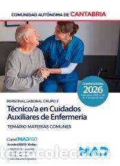 books: T&eacute;cnico/a en Cuidados Auxiliares de Enfermer&iacute;a (Personal Laboral Grupo 2). Temario de Materias