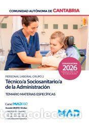 Libros: T&eacute;cnico/a Sociosanitario/a (Personal Laboral Grupo 2). Temario Materias Espec&iacute;ficas. Comunidad