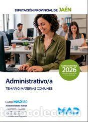 Libros: Administrativo/a. Temario Materias Comunes. Diputaci&oacute;n Provincial de Ja&eacute;n - Ed. MAD