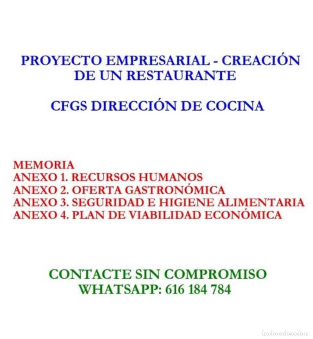 Libros: Proyecto Empresarial CFGS Direcci&oacute;n de Cocina