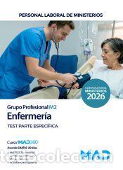 Libros: Enfermer&iacute;a (Grupo Profesional M2). Test parte espec&iacute;fica. Ministerios - Ed. MAD