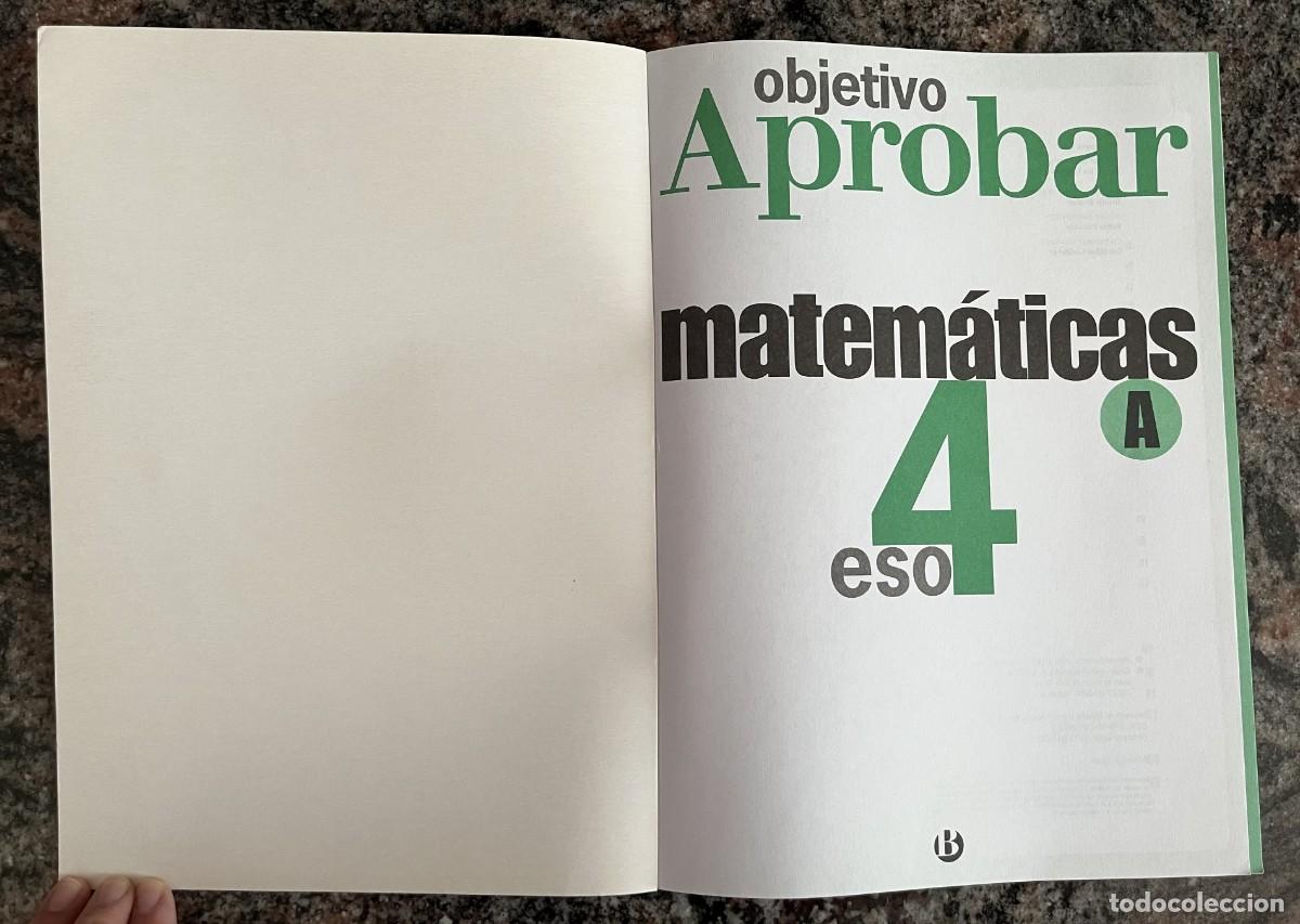 Libros: Matem&aacute;ticas 4 ESO Objetivo Aprobar 2004 - Foto 2