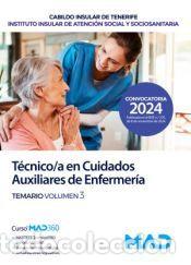 Libros: T&eacute;cnico/a Especialista en Cuidados Auxiliares de Enfermer&iacute;a. Temario volumen 3. Instituto Insular