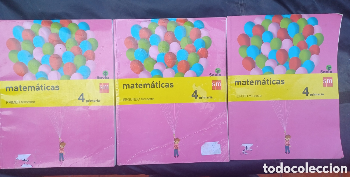 Libros: MATEMATICAS 4 PRIMARIA 3 TRIMESTRES SAVIA SM