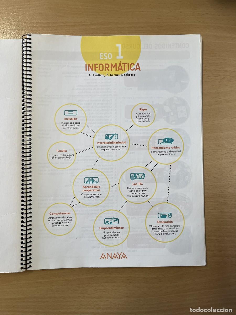 Libros: Libro Inform&aacute;tica 1&ordm; ESO Anaya 2015 - Foto 2