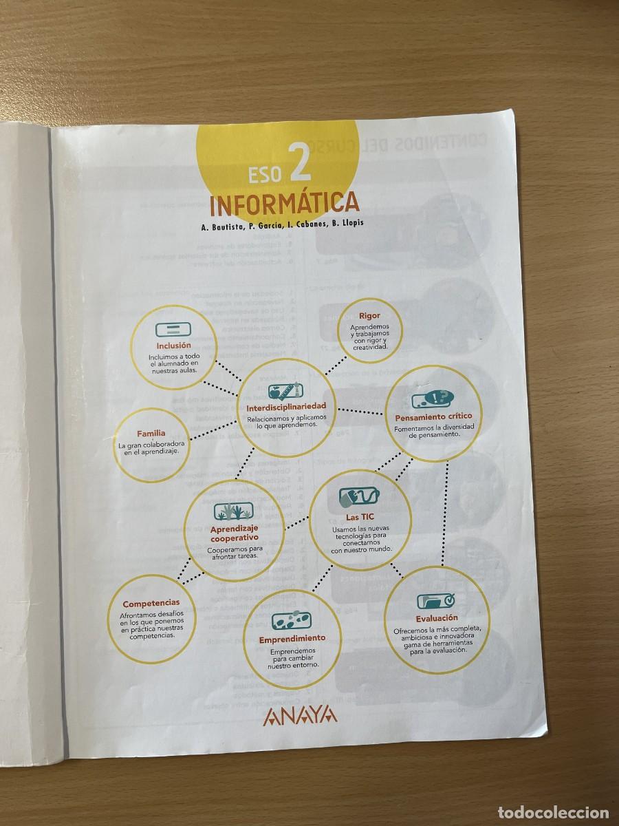Libros: Libro Inform&aacute;tica 2&ordm; ESO Anaya 2016 - Foto 2