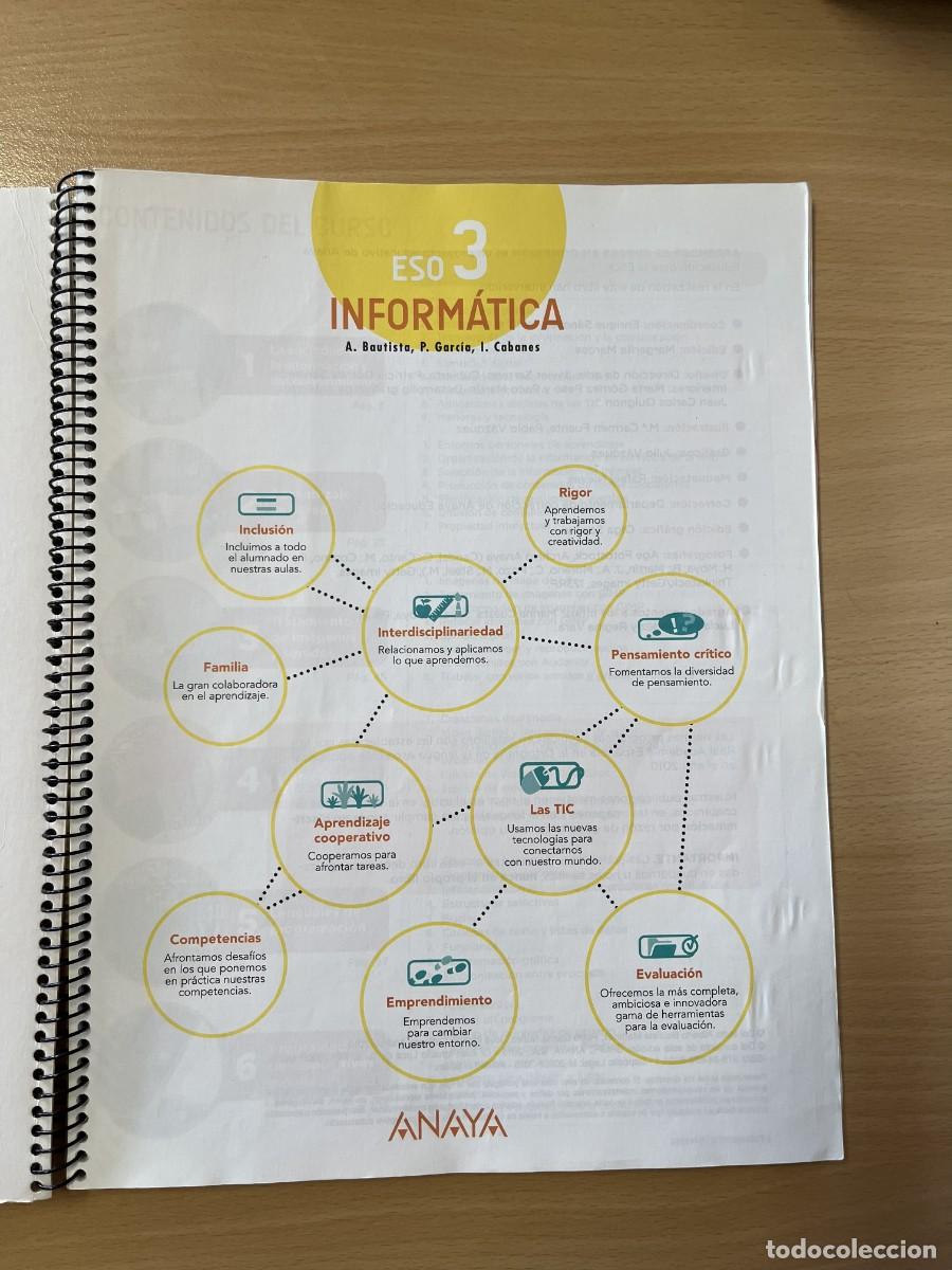 Libros: Libro Inform&aacute;tica 3&ordm; ESO Anaya 2015 - Foto 2