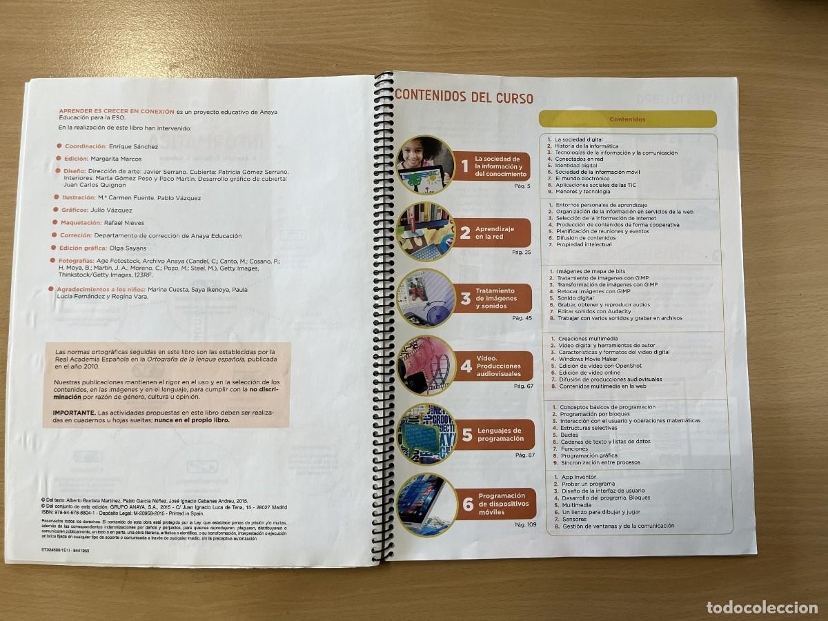Libros: Libro Inform&aacute;tica 3&ordm; ESO Anaya 2015 - Foto 3