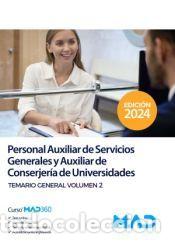 Libros: Personal Auxiliar de Servicios Generales y Auxiliar de Conserjer&iacute;a de Universidades. Temario