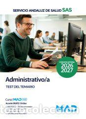 Libros: Administrativo/a. Test del temario. Servicio Andaluz de Salud (SAS) - Ed. MAD