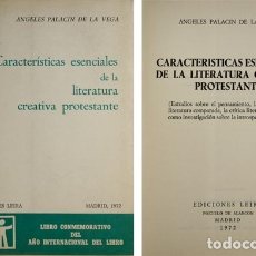 Libros: PALACÍN, ÁNGELES. CARACTERÍSTICAS ESENCIALES DE LA LITERATURA CREATIVA PROTESTANTE. ESTUDIOS... 1972