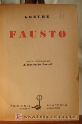 Libros: FAUSTO, DE GOETHE. EDICION DE 1946. - Foto 2