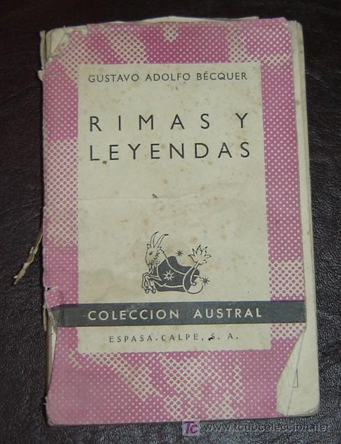 Libros: RIMAS Y LEYENDAS-G.A.B&eacute;cquer-Coleccion Austral-Espasa Calpe 5&ordf; edicion