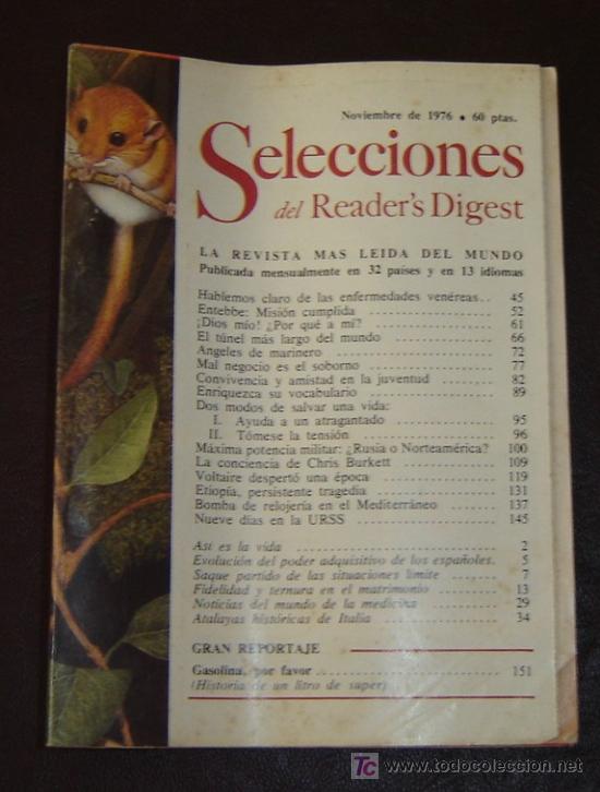 Libros: READERS DIGEST - Noviembre 1976 - Foto 1