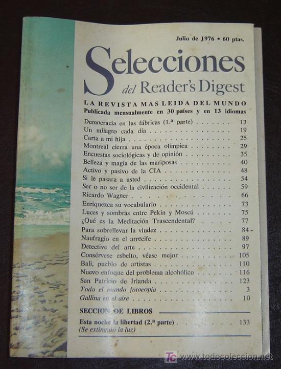 Libros: READERS DIGEST - Julio 1976 - Foto 1