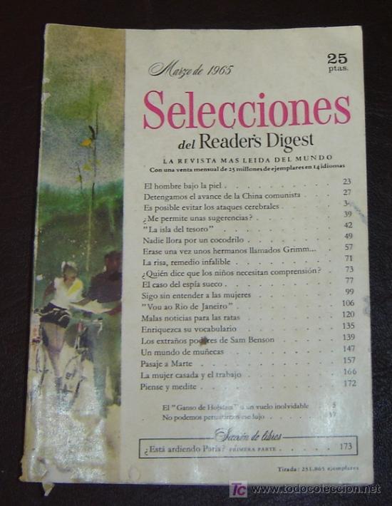 Libros: READERS DIGEST - Marzo 1965 - Foto 1