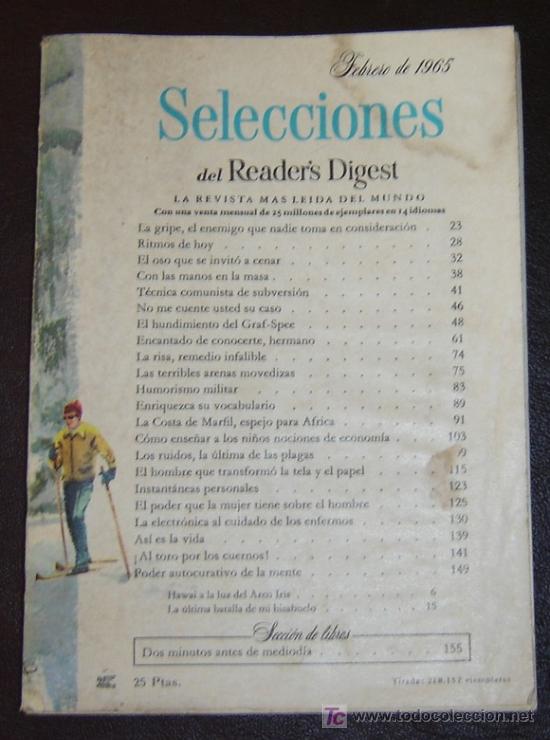 Libros: READERS DIGEST - Febrero 1965 - Foto 1