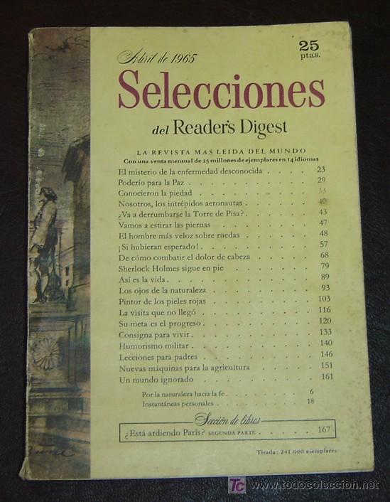 Libros: READERS DIGEST - Abril 1965 - Foto 1