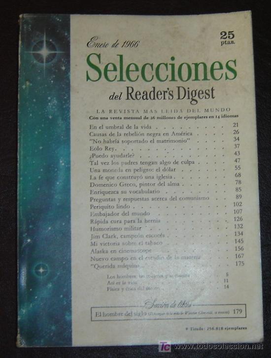 Libros: READERS DIGEST - Enero 1966 - Foto 1