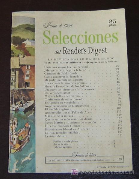 Libros: READERS DIGEST - Junio 1966 - Foto 1