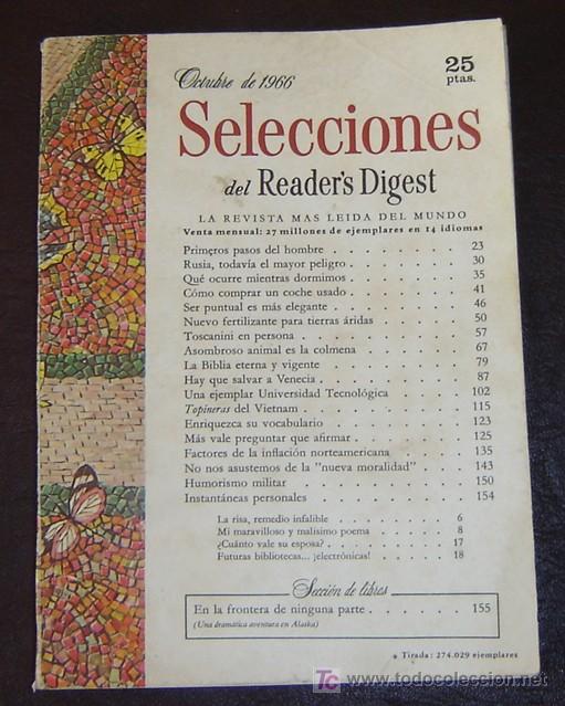 Libros: READERS DIGEST - Octubre 1966 - Foto 1