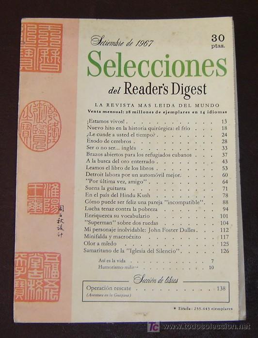 Libros: READERS DIGEST - Septiembre 1967 - Foto 1