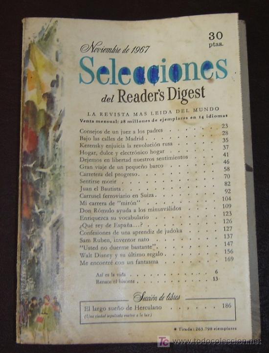 Libros: READERS DIGEST - Noviembre 1967 - Foto 1