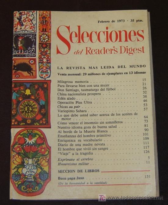 Libros: READERS DIGEST - Febrero 1973 - Foto 1